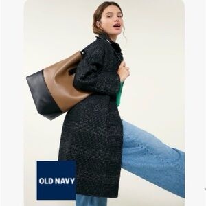 Old Navy Two-Tone Black and Brown Shoulder Bag